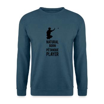 Natural Pétanque Player - Unisex Pullover - Indigoblau - Vorne