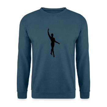Vektor Balletttänzer Silhouette - Unisex Pullover - Indigoblau - Vorne