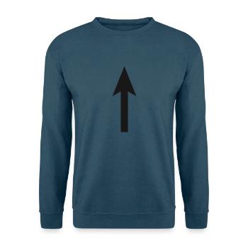 pfeil nach oben - Unisex Pullover - Indigoblau - Vorne