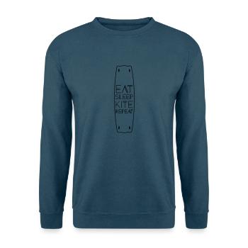 Eat sleep kite repeat - Unisex Pullover - Indigoblau - Vorne