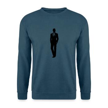 man with suit - Unisex Pullover - Indigoblau - Vorne