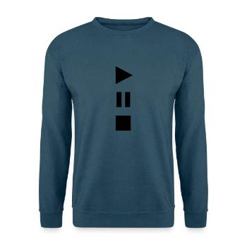 Play Stopp Pause - Unisex Pullover - Indigoblau - Vorne