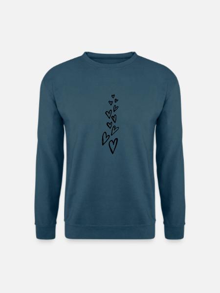 Herzen - Unisex Pullover - Indigoblau