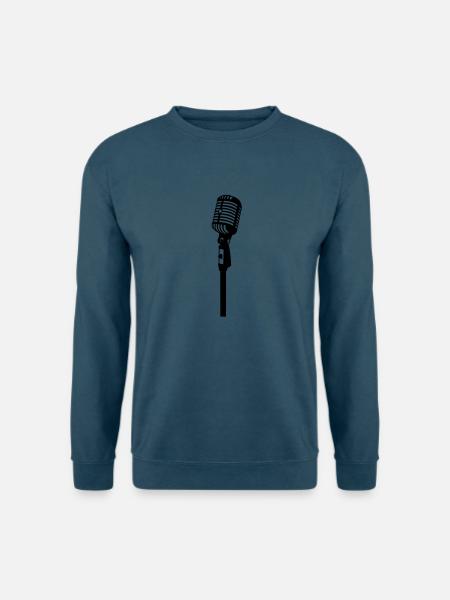 Oldschool Mikrofon - Unisex Pullover - Indigoblau