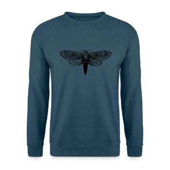 Motte Zeichnung - Unisex Pullover - Indigoblau - Vorne