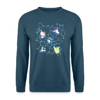 Hello Kitty And Friends Schwimmen Im Wasser - Unisex Pullover - Indigoblau - Vorne