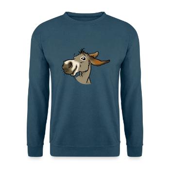 Ane lächelnd grau - Unisex Pullover - Indigoblau - Vorne