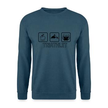 Triathlet Berg Wandern - Unisex Pullover - Indigoblau - Vorne