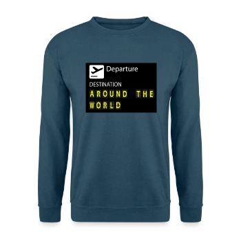 Weltreise - Unisex Pullover - Indigoblau - Vorne