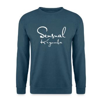 Sensual Kizomba Shirt white - Mambo New York - Unisex Pullover - Indigoblau - Vorne