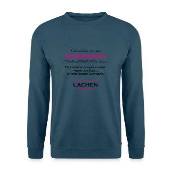 Schwestern - Unisex Pullover - Indigoblau - Vorne
