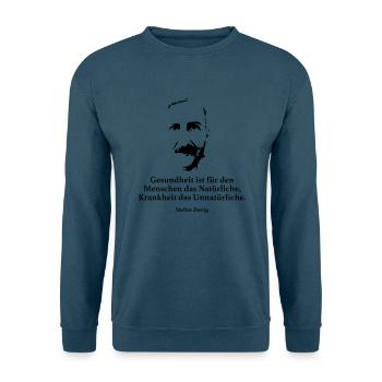 Zweig: Gesundheit ist für den Menschen das Natürl - Unisex Pullover - Indigoblau - Vorne