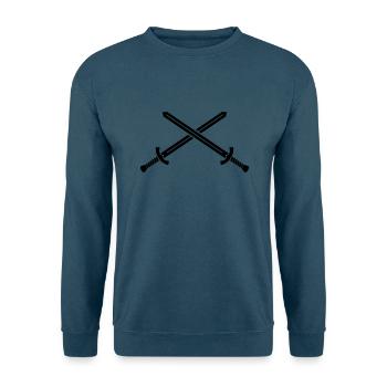 Gekreuzte Schwerter - Unisex Pullover - Indigoblau - Vorne