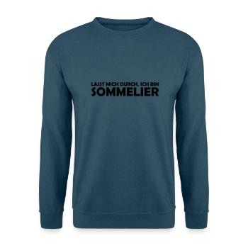 lasst mich durch, ich bin sommelier - Unisex Pullover - Indigoblau - Vorne