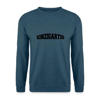 einzigartig - Unisex Pullover - Indigoblau - Vorne