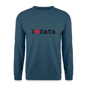 Daten I Love - Unisex Pullover - Indigoblau - Vorne