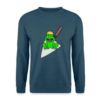 Handwerker Frosch Maurer Maurerkelle Baustelle Bau - Unisex Pullover - Indigoblau - Vorne