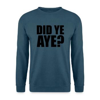 did ye aye - Unisex Pullover - Indigoblau - Vorne