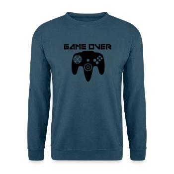 Game Over - Unisex Pullover - Indigoblau - Vorne