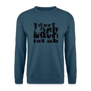 der Lack ist ab - Unisex Pullover - Indigoblau - Vorne