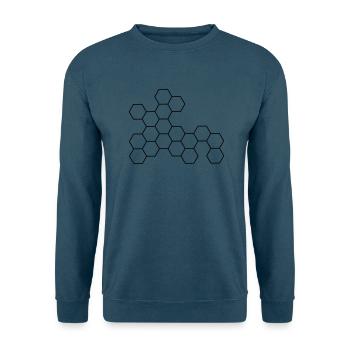 Waben - Unisex Pullover - Indigoblau - Vorne