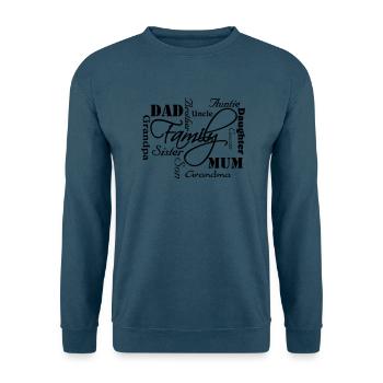 Family - Unisex Pullover - Indigoblau - Vorne