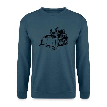Planierraupe / Raupe / Bagger - Unisex Pullover - Indigoblau - Vorne