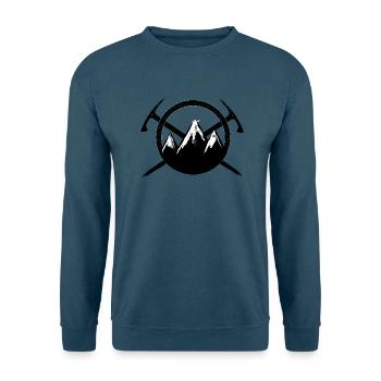Bergsteiger Berge Bergsteigen - Unisex Pullover - Indigoblau - Vorne