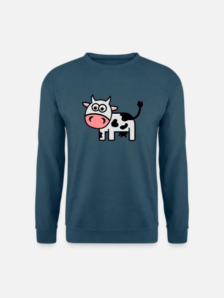 Kuh - Unisex Pullover - Indigoblau