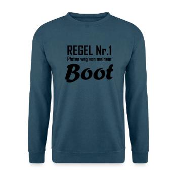 Regel Nr 1 boot - Unisex Pullover - Indigoblau - Vorne