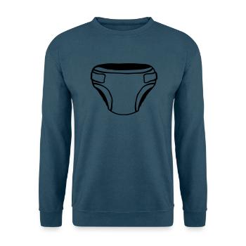 Design Windel Clipart - Unisex Pullover - Indigoblau - Vorne