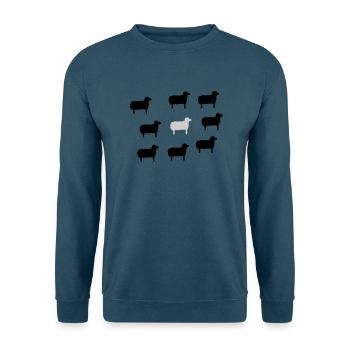 weißes Schaf - Unisex Pullover - Indigoblau - Vorne