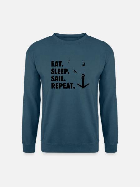 Eat. Sleep. Sail. Repeat. - Unisex Pullover - Indigoblau