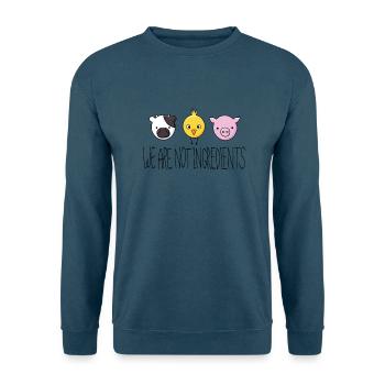 Vegan - Zutaten Wir sind nicht - Unisex Pullover - Indigoblau - Vorne