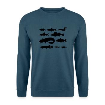 Fische in Deutschland - Unisex Pullover - Indigoblau - Vorne