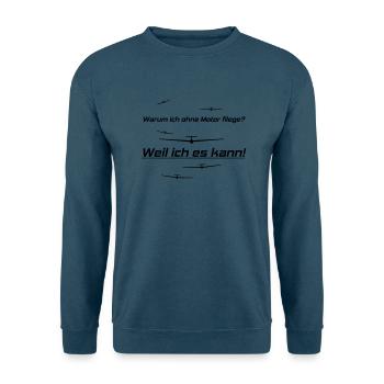 Segelflieger Segelfliegen Geschenk - Unisex Pullover - Indigoblau - Vorne