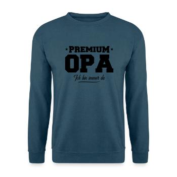opa premium - Unisex Pullover - Indigoblau - Vorne