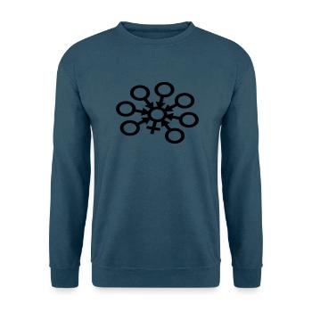 GangBang Symbol einfarbig - Unisex Pullover - Indigoblau - Vorne