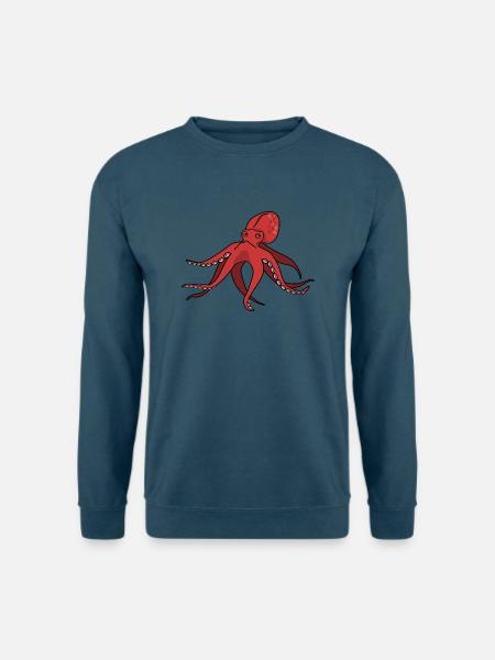 tintenfisch giant octopus krake kalmar sepien fish - Unisex Pullover - Indigoblau
