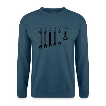 Werkzeug & Flaschenöffner - Unisex Pullover - Indigoblau - Vorne