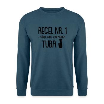 regel nr 1 hände weg von meiner tuba - Unisex Pullover - Indigoblau - Vorne