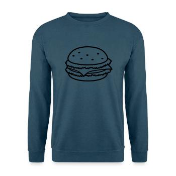 fastfood_hamburger_1c - Unisex Pullover - Indigoblau - Vorne