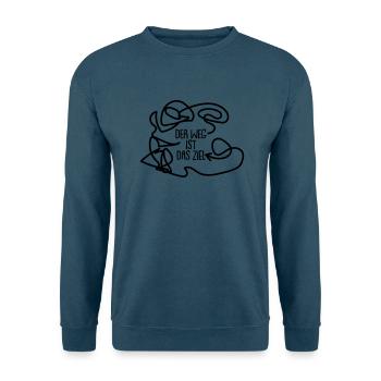 Der Weg ist das Ziel - Unisex Pullover - Indigoblau - Vorne