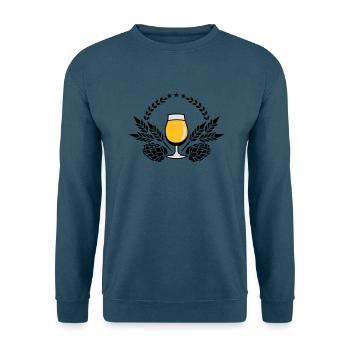 Pils Biertulpe, Hopfen und Malz (3c) - Unisex Pullover - Indigoblau - Vorne