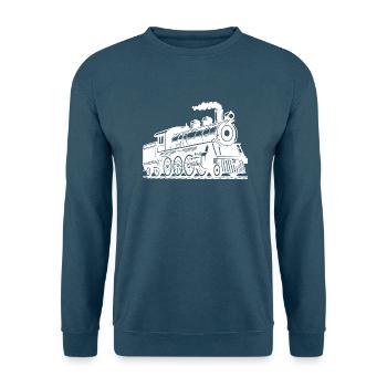 lokomotive silhouette dampflokomotive - Unisex Pullover - Indigoblau - Vorne