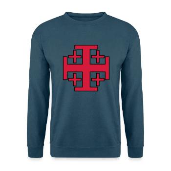 Tempelritter Kreuzfahrer - Unisex Pullover - Indigoblau - Vorne