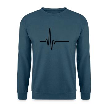 Puls Pulsschlag Herzschlag - Unisex Pullover - Indigoblau - Vorne
