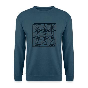 maze / labyrinth - Unisex Pullover - Indigoblau - Vorne