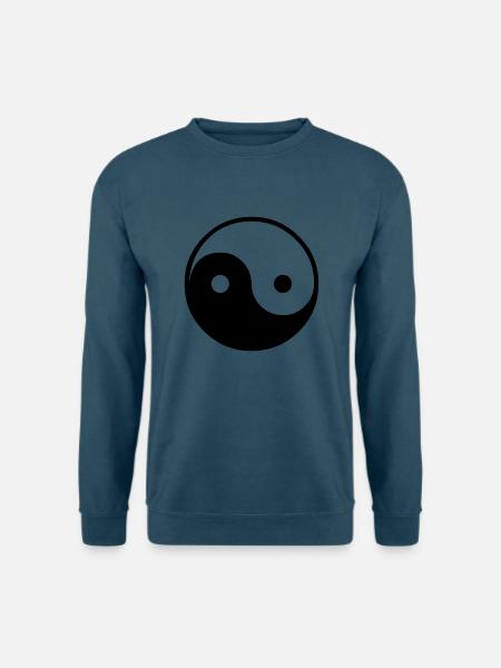 Ying Yang black & - Unisex Pullover - Indigoblau