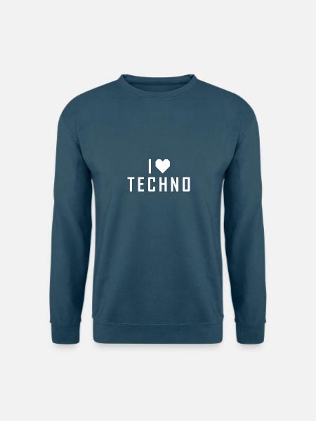 I Love Liebe Techno 2 - Unisex Pullover - Indigoblau